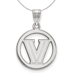 Sterling Silver Villanova U. Small Circle Pendant Necklace - 24 Inch